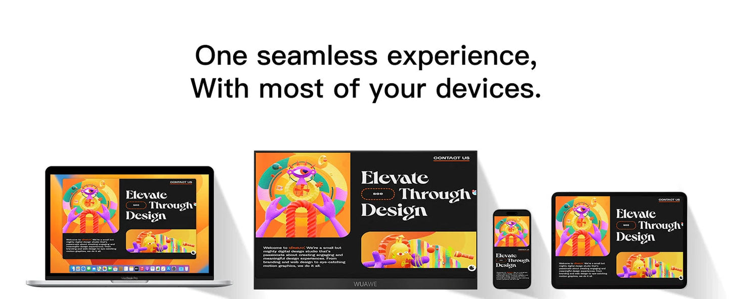 Portable Monitor 15.6 Inches Full HD 1080p with USB-C, HDMI and Built-in Speakers – Lightweight and Foldable