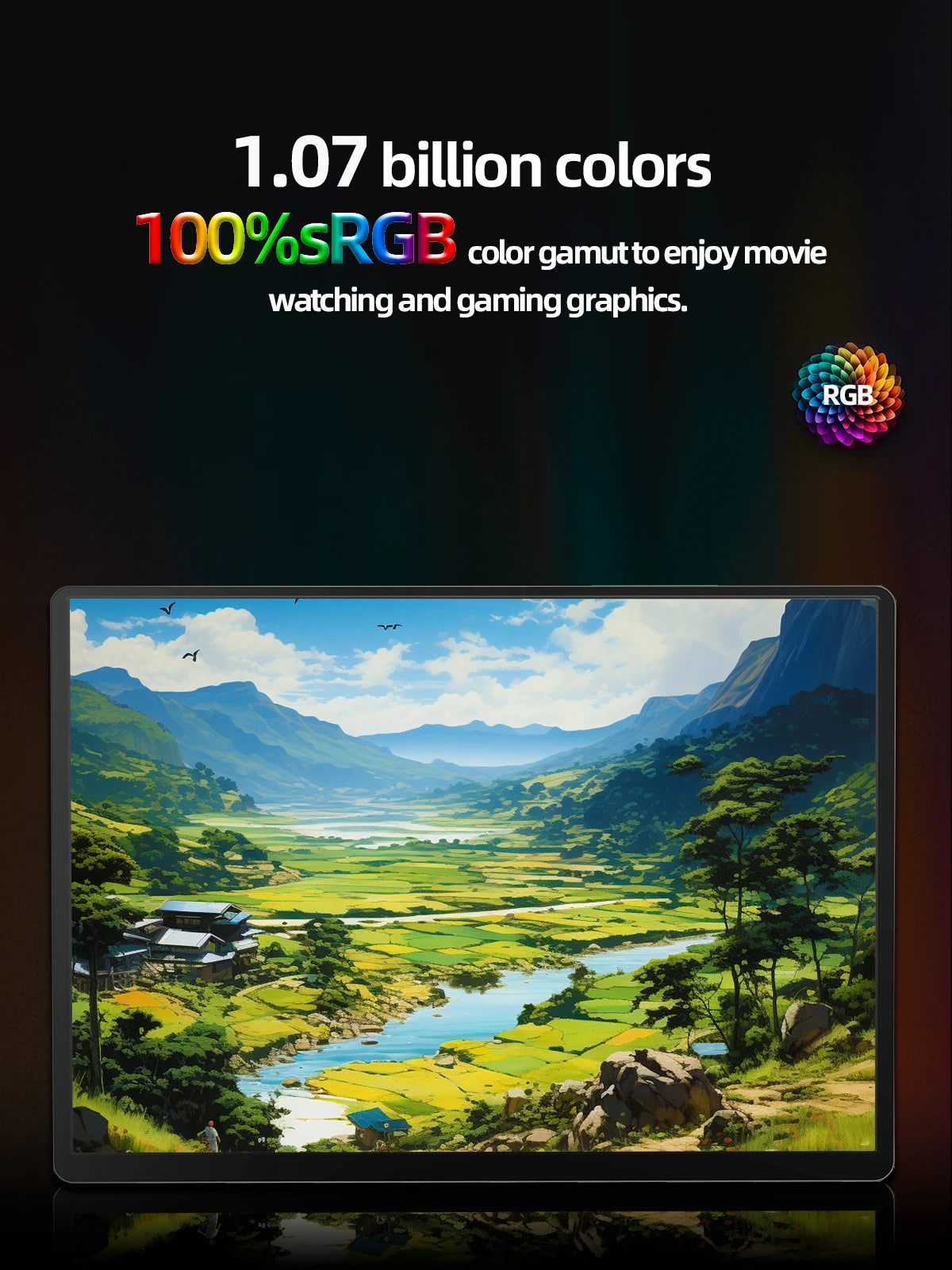 Portable 2K 14 Inch Monitor with Touch Screen and HDR – 60 Hz