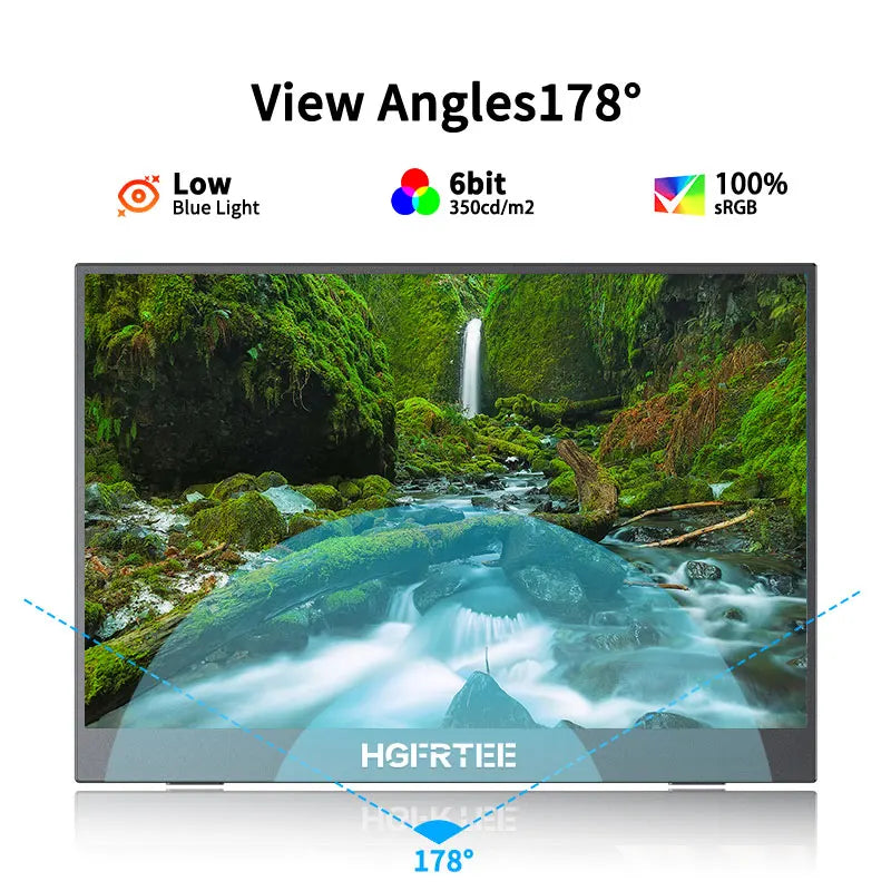 Portable IPS Monitor 14.1 Inches 1080P with Built-in Stand and Speakers for Gaming and Productivity