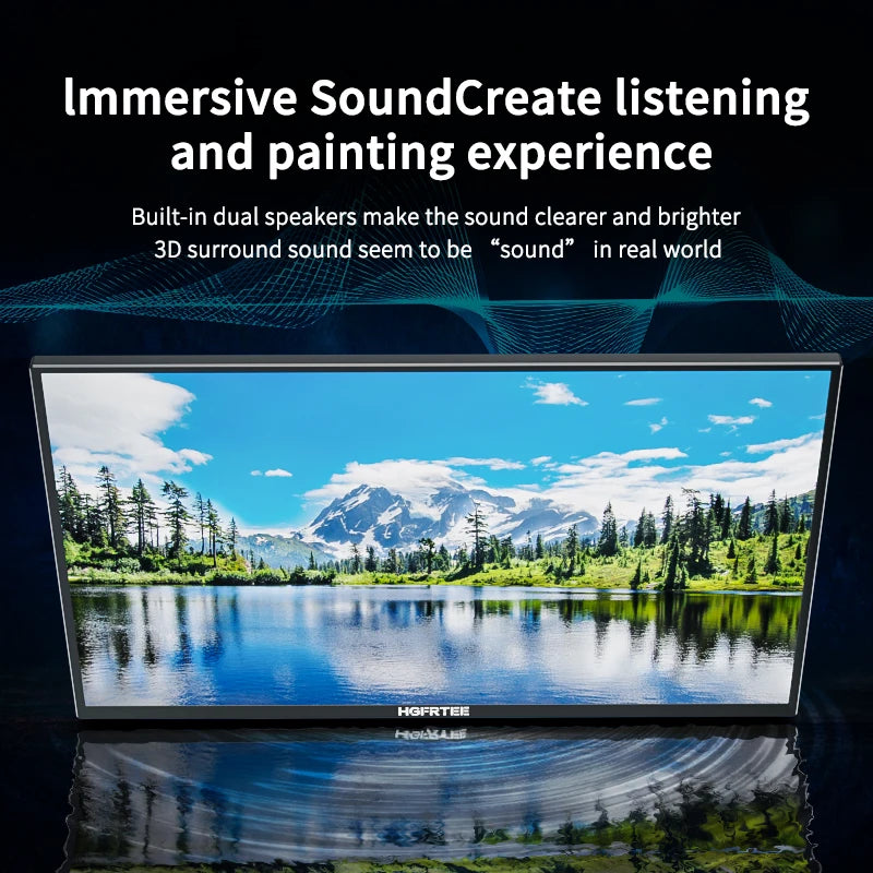 Portable IPS Monitor 14.1 Inches 1080P with Built-in Stand and Speakers for Gaming and Productivity