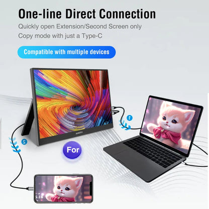 Portable Touch Monitor 14.1 Inches IPS HDR10 – High Resolution Secondary Screen