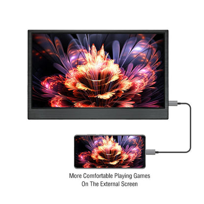 Écran tactile portable 15,6 pouces 1080p HDR – Écran de jeu compact avec haut-parleurs intégrés