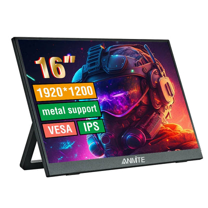 Portable Touch Monitor 16 Inches 1920x1200 HDR10 with Built-in Speakers – IPS Multi-Touch Screen 60 Hz