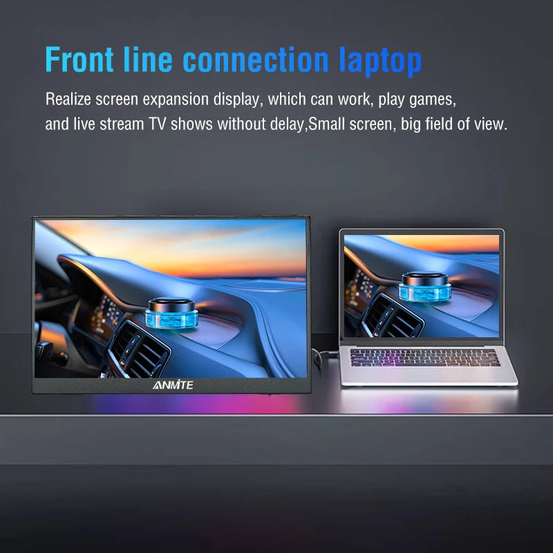 Portable Touch Monitor 16 Inches 1920x1200 HDR10 with Built-in Speakers – IPS Multi-Touch Screen 60 Hz