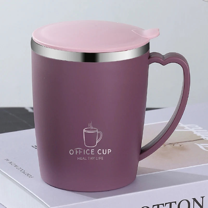 Mug Isotherme 350ml en Acier Inoxydable 304 avec Poignée Ergonomique