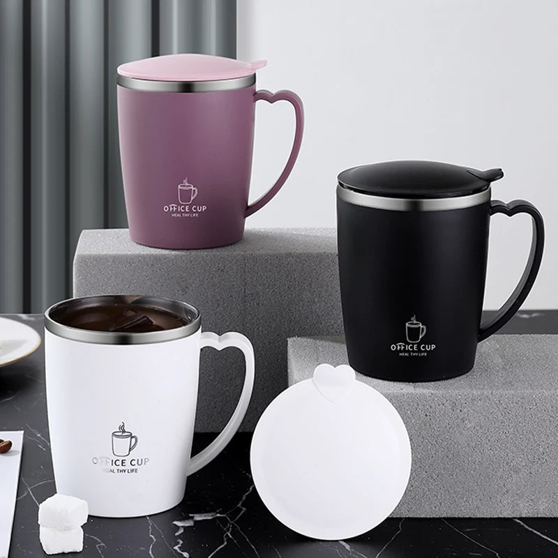 Mug Isotherme 350ml en Acier Inoxydable 304 avec Poignée Ergonomique