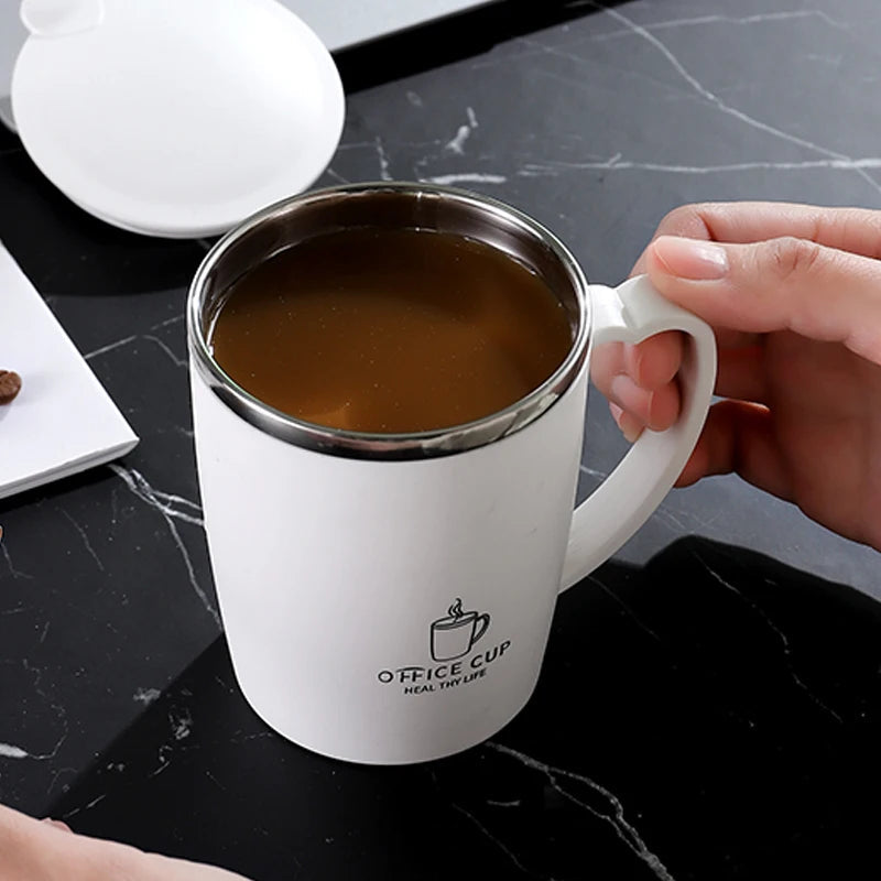 Mug Isotherme 350ml en Acier Inoxydable 304 avec Poignée Ergonomique