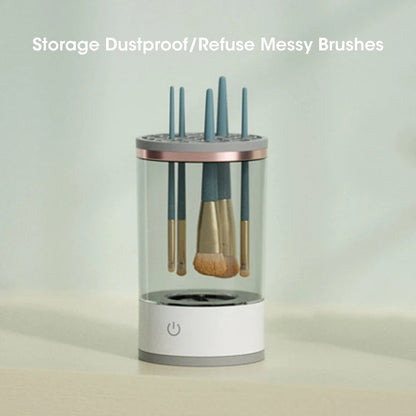 Nettoyeur automatique de pinceaux de maquillage avec stérilisation UV – Appareil électrique portable, 7000 RPM, compact et léger