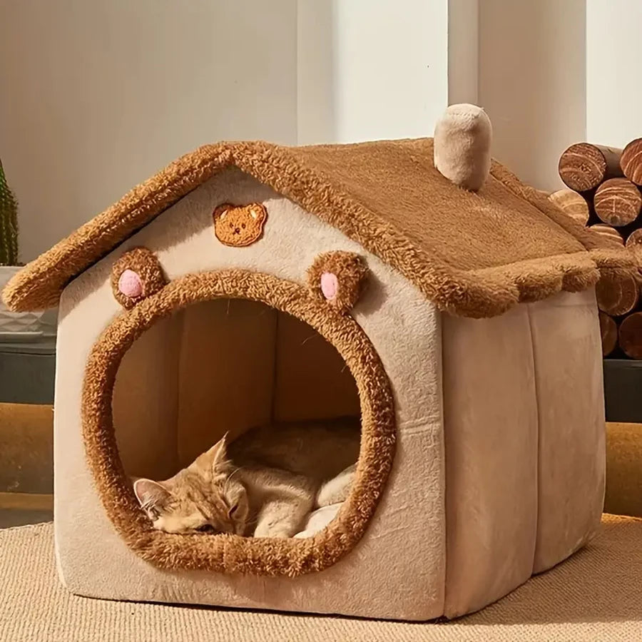 Niche flexible pour petits animaux - amovible et lavable avec intérieur confortable