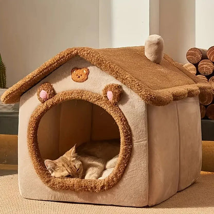 Niche flexible pour petits animaux - amovible et lavable avec intérieur confortable