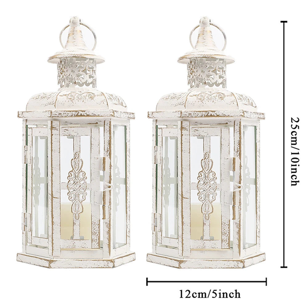 Noble Candle Lantern | Metal and Glass Outdoor Candle Holder