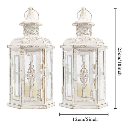 Noble Candle Lantern | Metal and Glass Outdoor Candle Holder