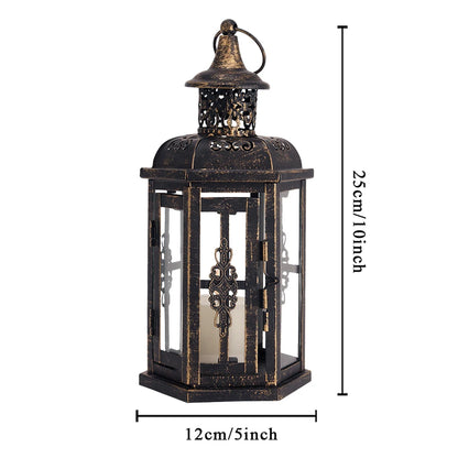 Noble Candle Lantern | Metal and Glass Outdoor Candle Holder