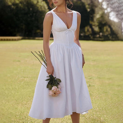 Variant image for Robe Midi Fleurie Femme Taille M Polyester Décolleté en V Évasée-26