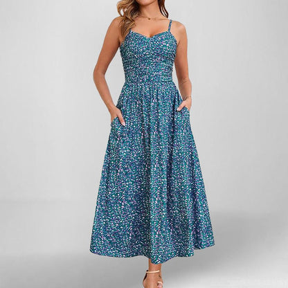 Variant image for Robe Longue Femme Fleurie Maxi Taille M Polyester-13