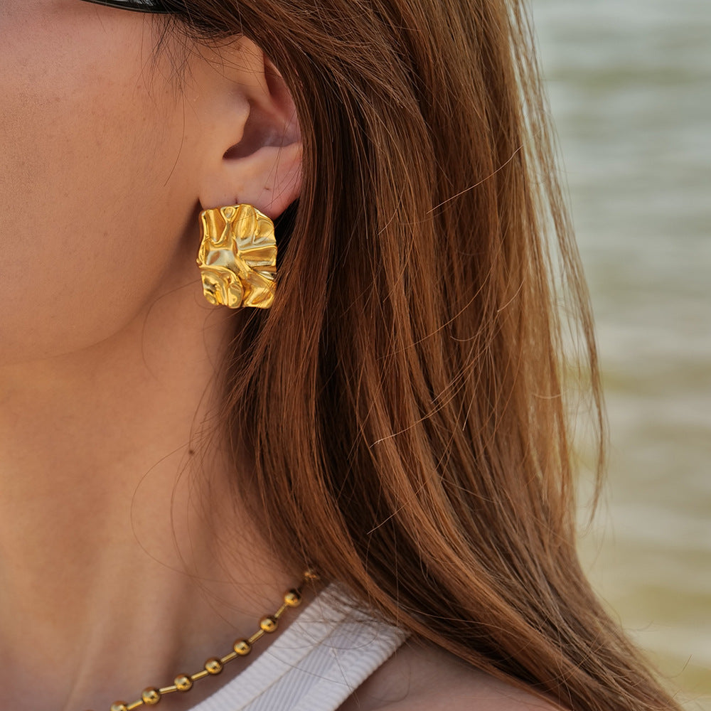 Boucles d'oreilles Pendantes Femme Or 18K Taille Unique Hypoallergénique