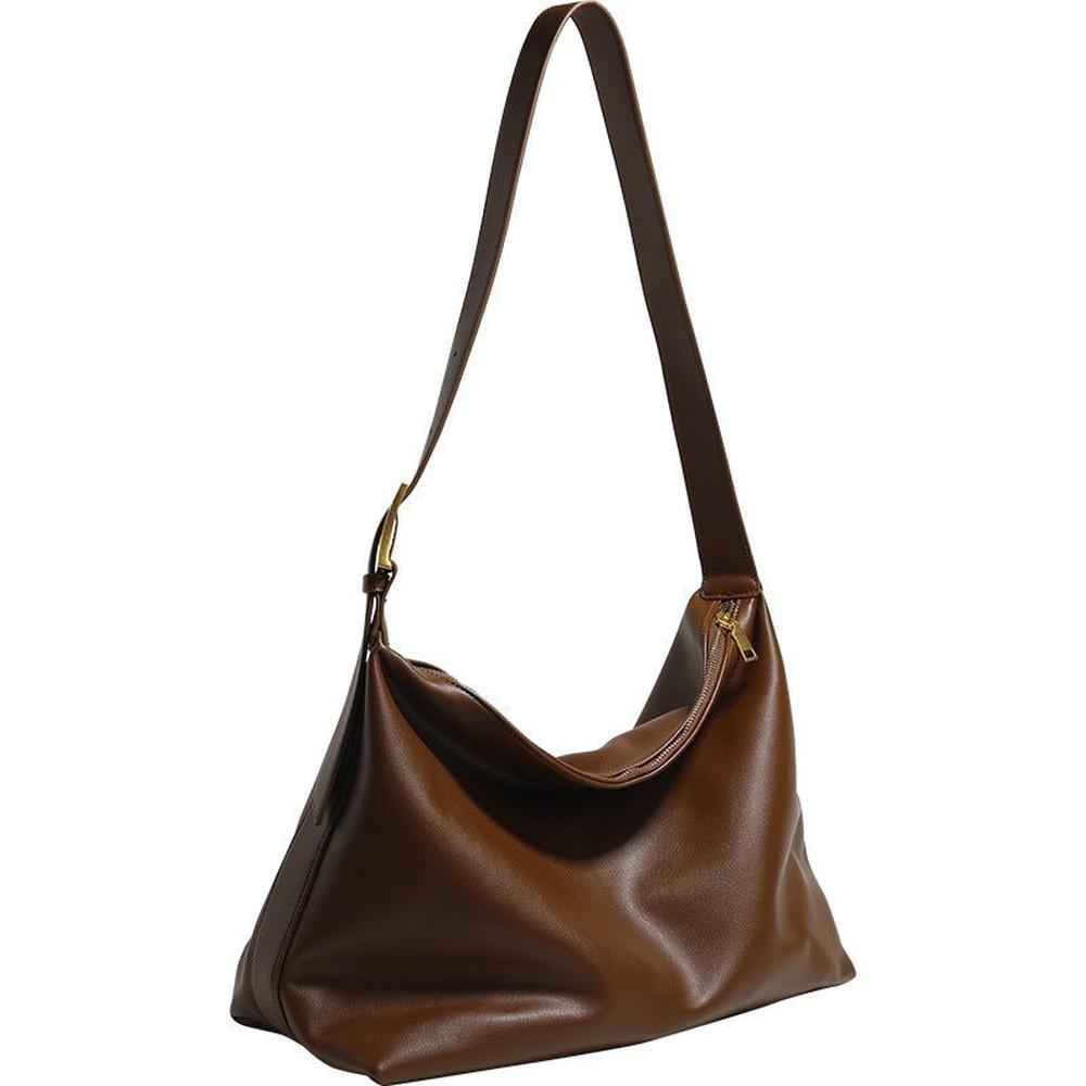 Sac Bandoulière Femme en Cuir Noir – Élégant et Pratique pour Toutes Occasions, Design Ajustable et Spacieux