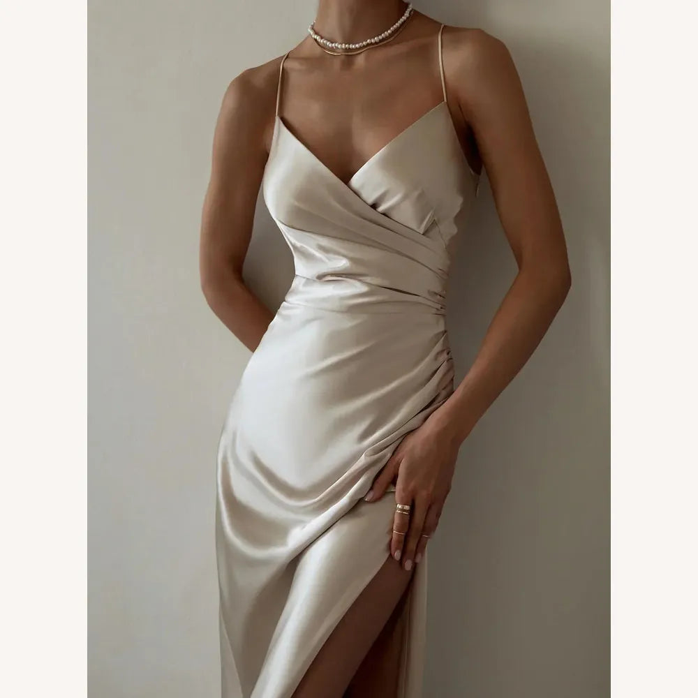 Robe Longue Femme Sans Bretelles Élégante pour Soirée - Confort et Style, Idéale pour Mariages et Événements Formels
