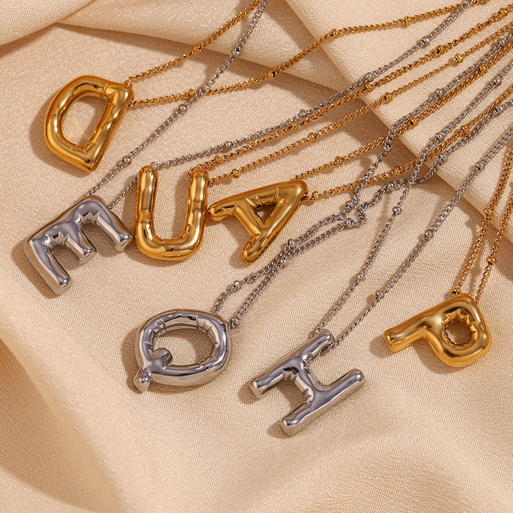 Collier Femme Personnalisé Or 18K Taille Unique Acier Inoxydable