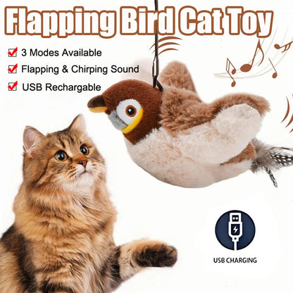 Rechargeable Chirping Bird for Cats – Interactive Toy with Catnip