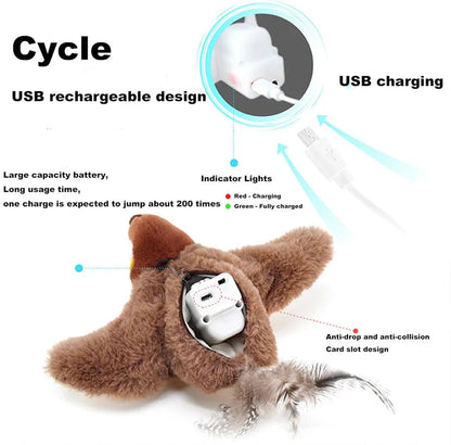 Rechargeable Chirping Bird for Cats – Interactive Toy with Catnip