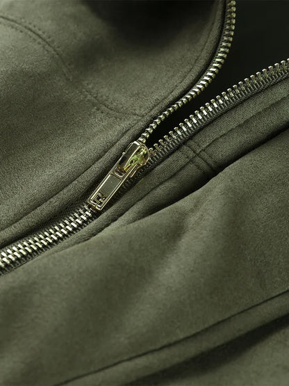 Ola Womens Jacket | Velvet, Boxy Fit, Turn-Down Collar