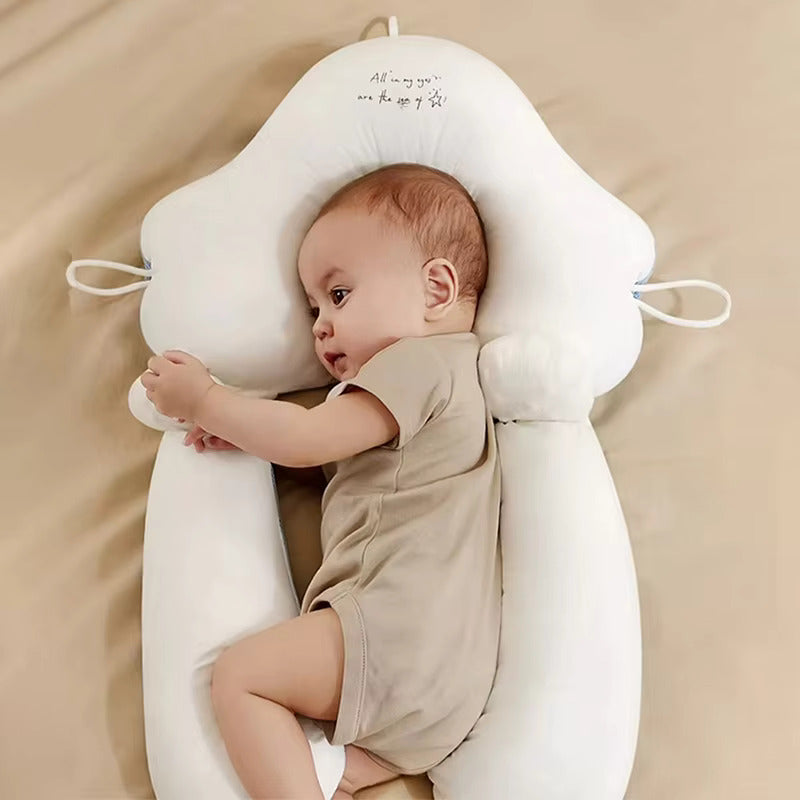 Oreiller U en Coton Bio pour Bébé – Soutien Ajustable et Confort Optimal, Hypoallergénique et Léger