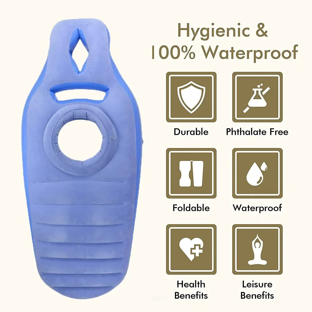 Coussin de grossesse gonflable avec support ergonomique – polyvalent pour maternité, tapis de sommeil et yoga