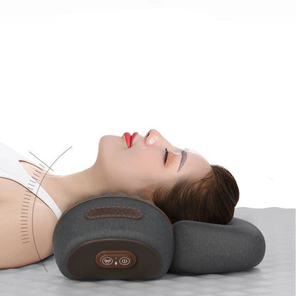 Coussin de massage ergonomique avec chauffage et vibration – Support en mousse à mémoire de forme pour la relaxation et le sommeil