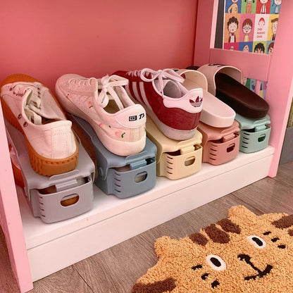 Organisateur de chaussures réglable – Ensemble de 6 organiseurs gain de place pour placard