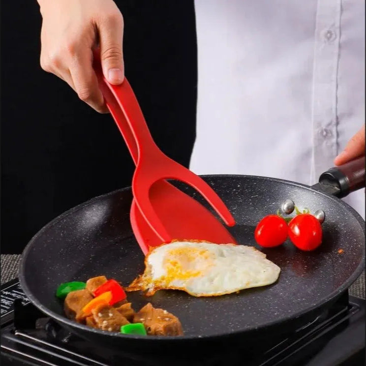 Outil de Cuisine Multifonction pour Retourner Crêpes et Clips à Oeufs Frits
