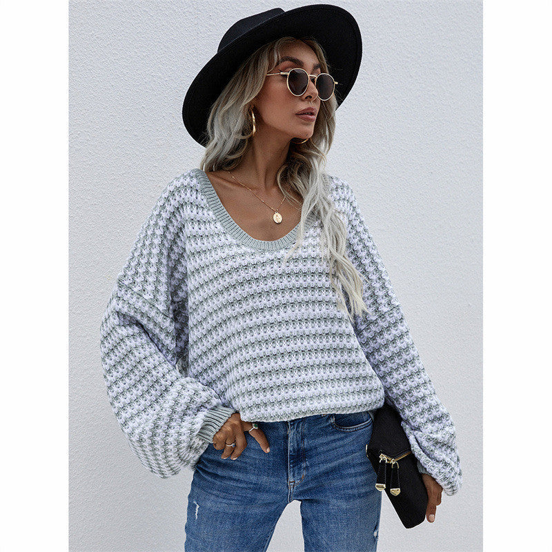 Ova Sweater | Textured Knit, Oversized V-Neck