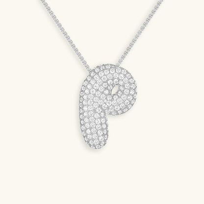 Variant image for Collier Femme Or 18 Carats avec Pendentif Initial et Diamant Simulant 18 pouces-42