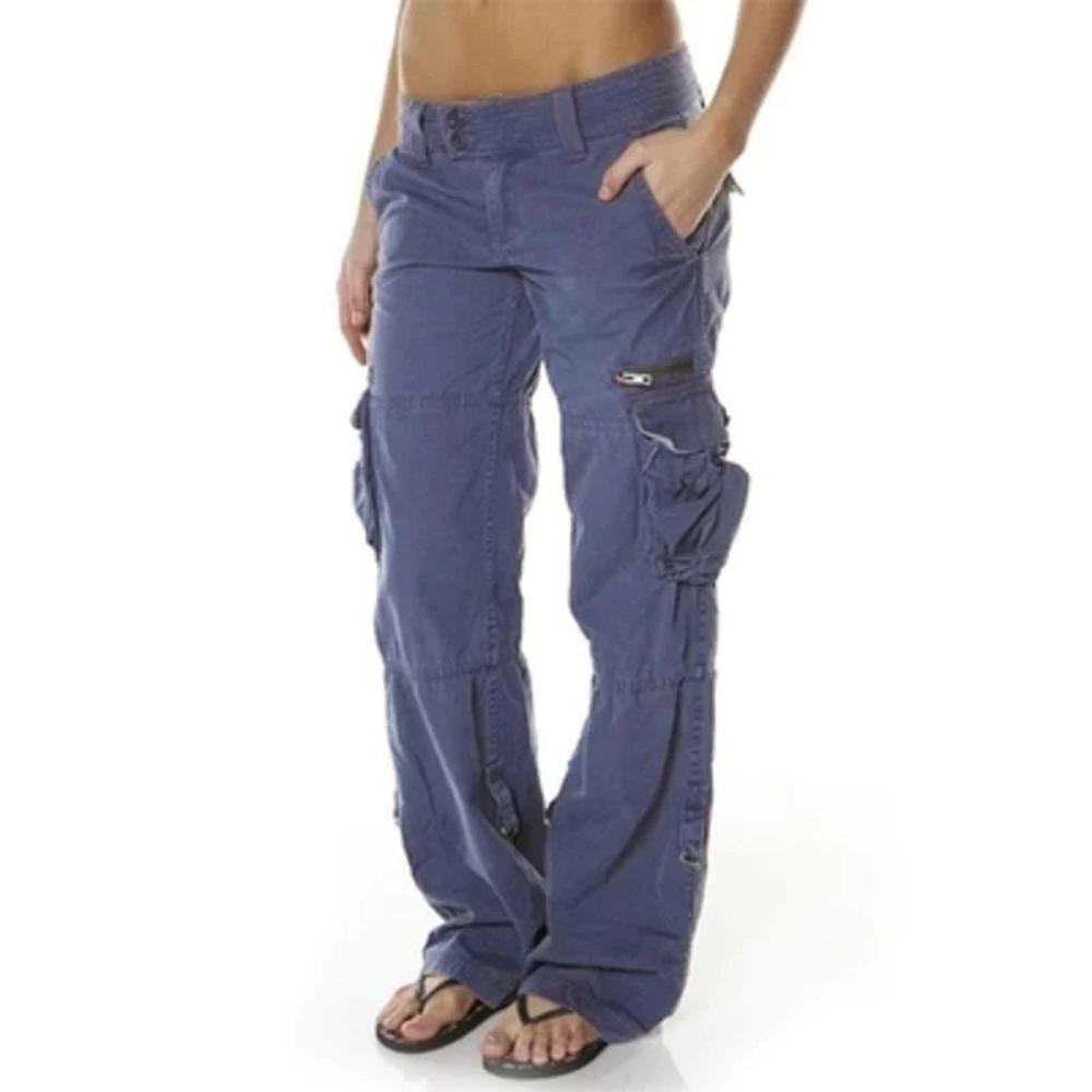 Pantalon Cargo Femme avec Poches Fonctionnelles – Confort et Style Moderne, Disponible en Plusieurs Couleurs, Taille S à XL