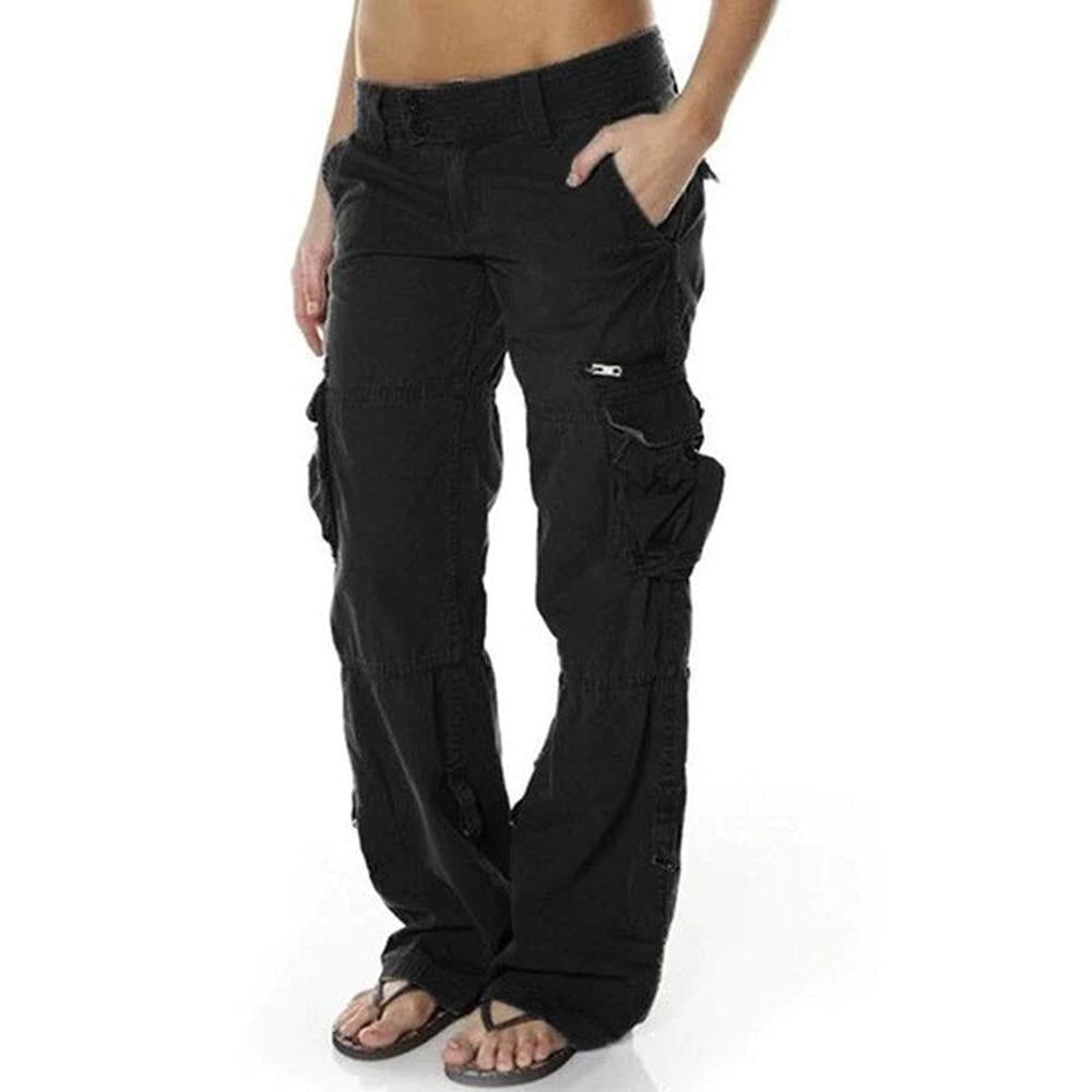 Pantalon Cargo Femme avec Poches Fonctionnelles – Confort et Style Moderne, Disponible en Plusieurs Couleurs, Taille S à XL