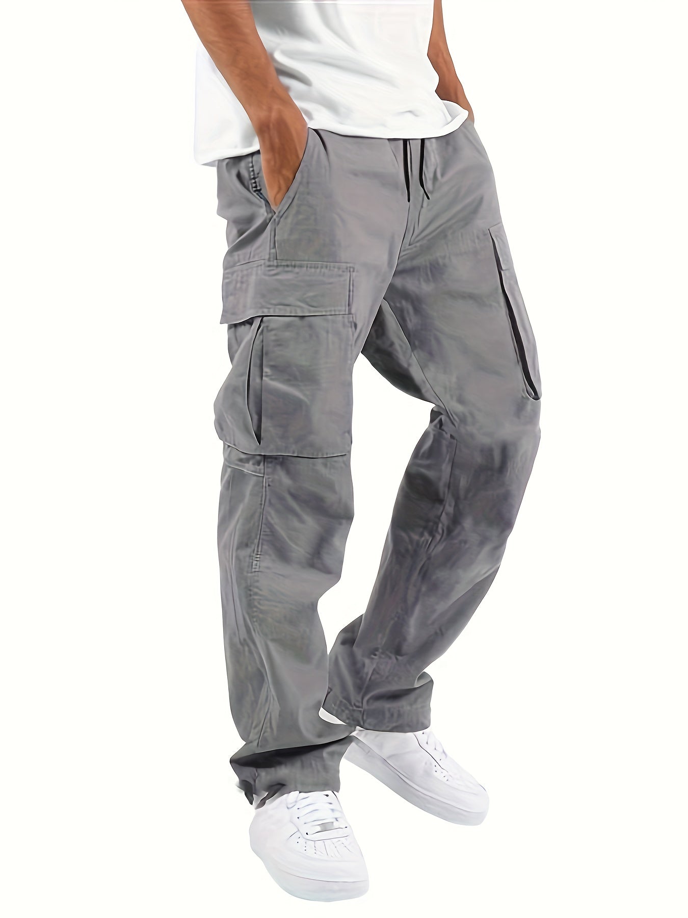Oversized Cargo Pants in Cotton Blend for Men – Optimal Comfort and Practical Pockets, Sizes S-5XL