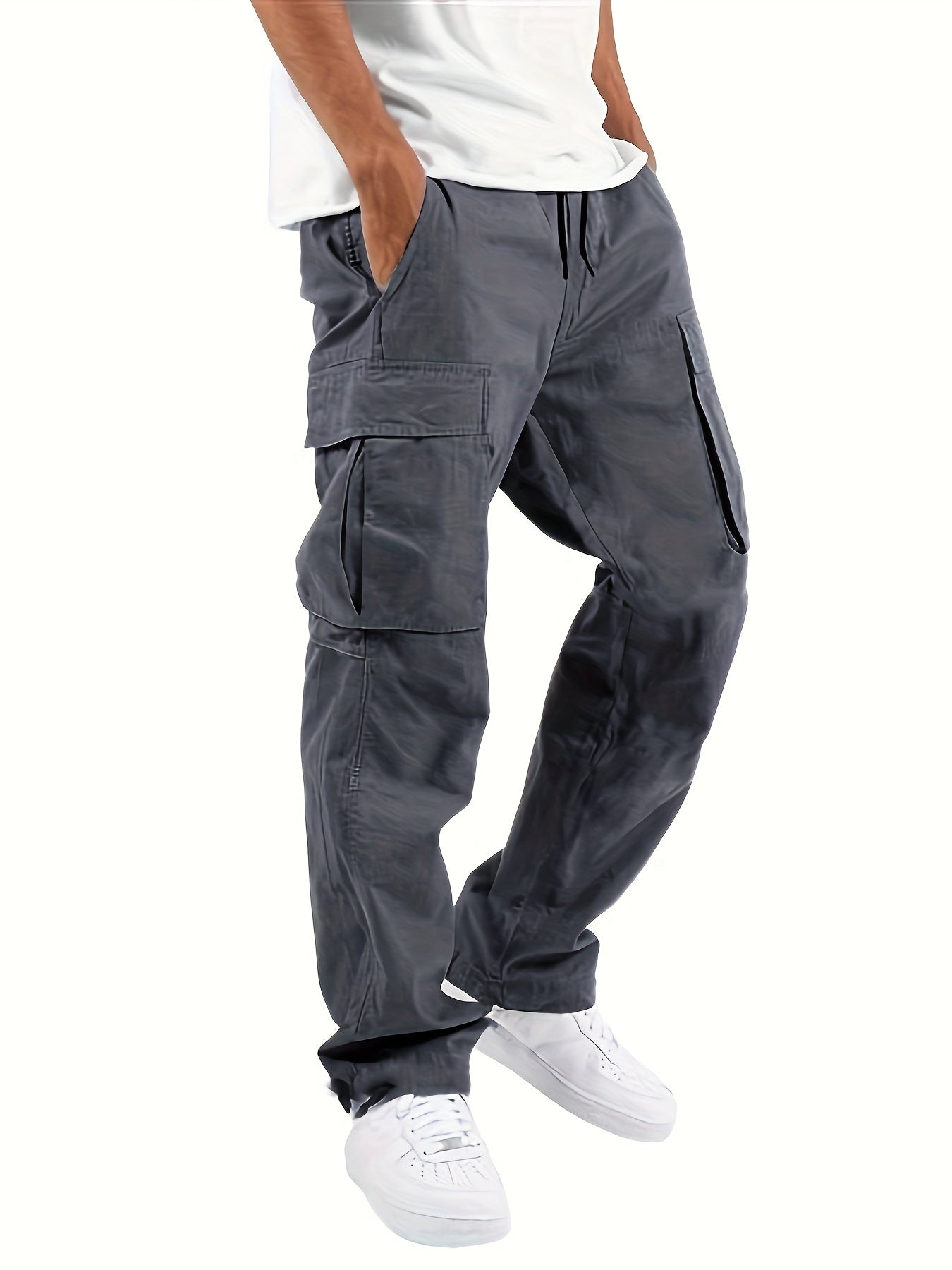 Oversized Cargo Pants in Cotton Blend for Men – Optimal Comfort and Practical Pockets, Sizes S-5XL