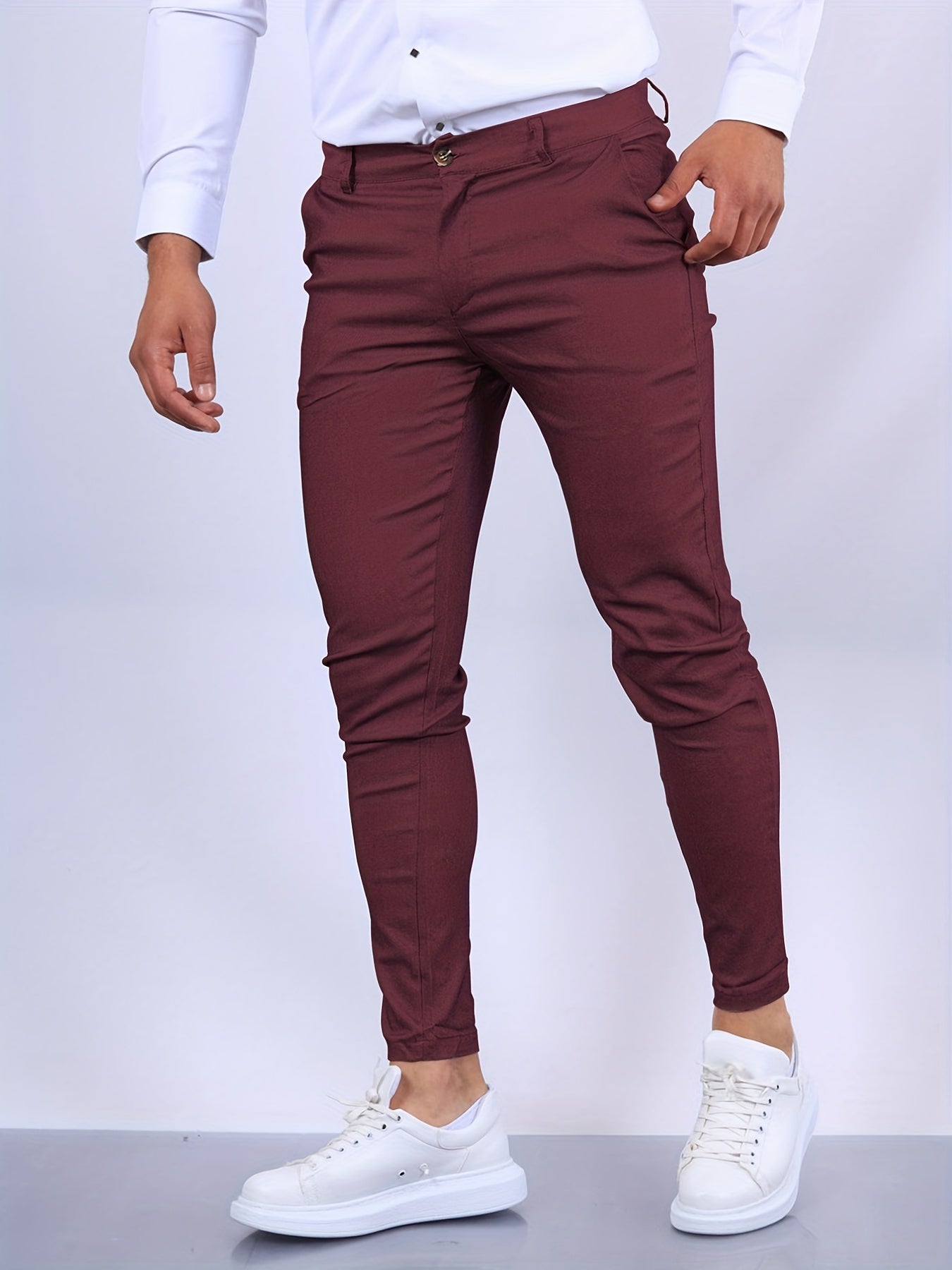 Slim business pants for men in quality fabric – Ideal for office and formal events