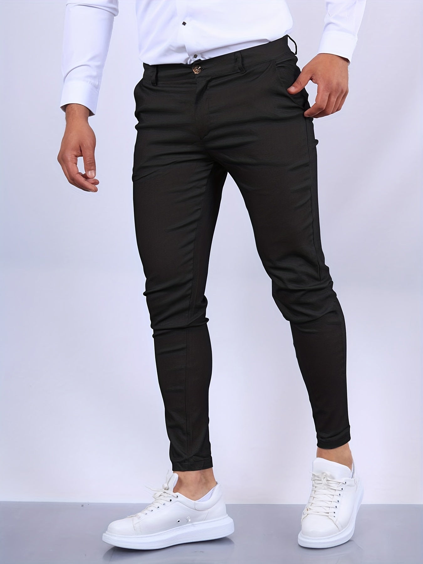 Slim business pants for men in quality fabric – Ideal for office and formal events