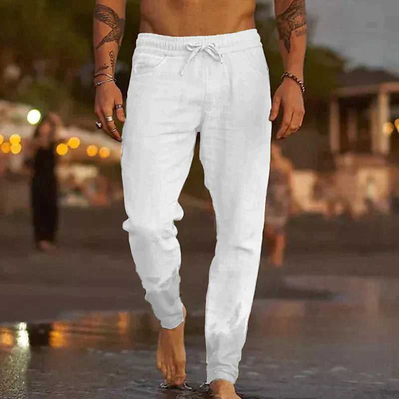 Pantalon d'été en coton pour homme – Coupe décontractée et respirante, disponible en plusieurs tailles et couleurs