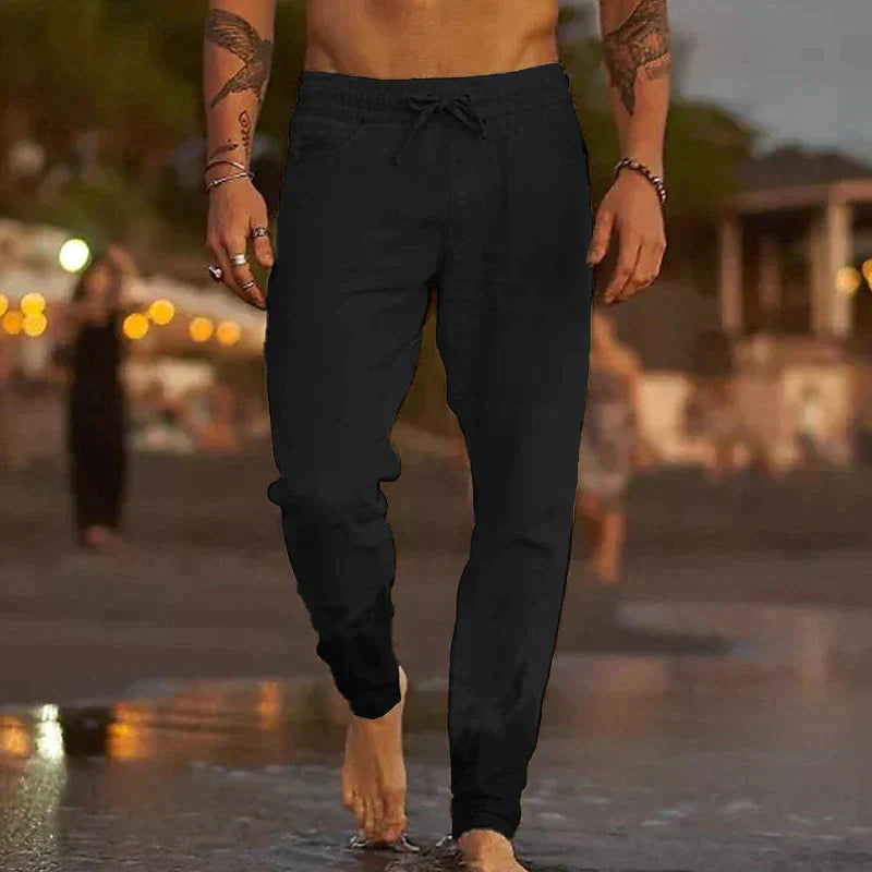 Pantalon d'été en coton pour homme – Coupe décontractée et respirante, disponible en plusieurs tailles et couleurs