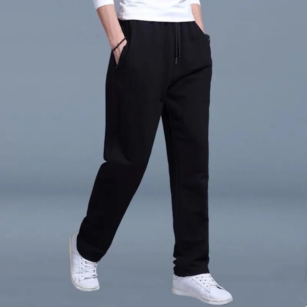 Lightweight Summer Jogging Pants for Men with Adjustable Belt – Wide Leg Cotton Pants