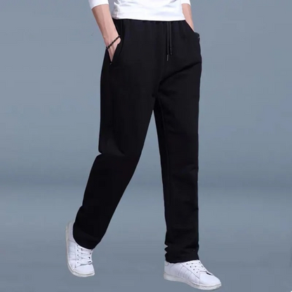 Lightweight Summer Jogging Pants for Men with Adjustable Belt – Wide Leg Cotton Pants