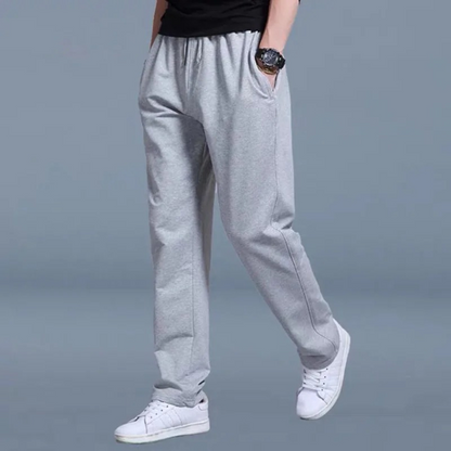 Lightweight Summer Jogging Pants for Men with Adjustable Belt – Wide Leg Cotton Pants