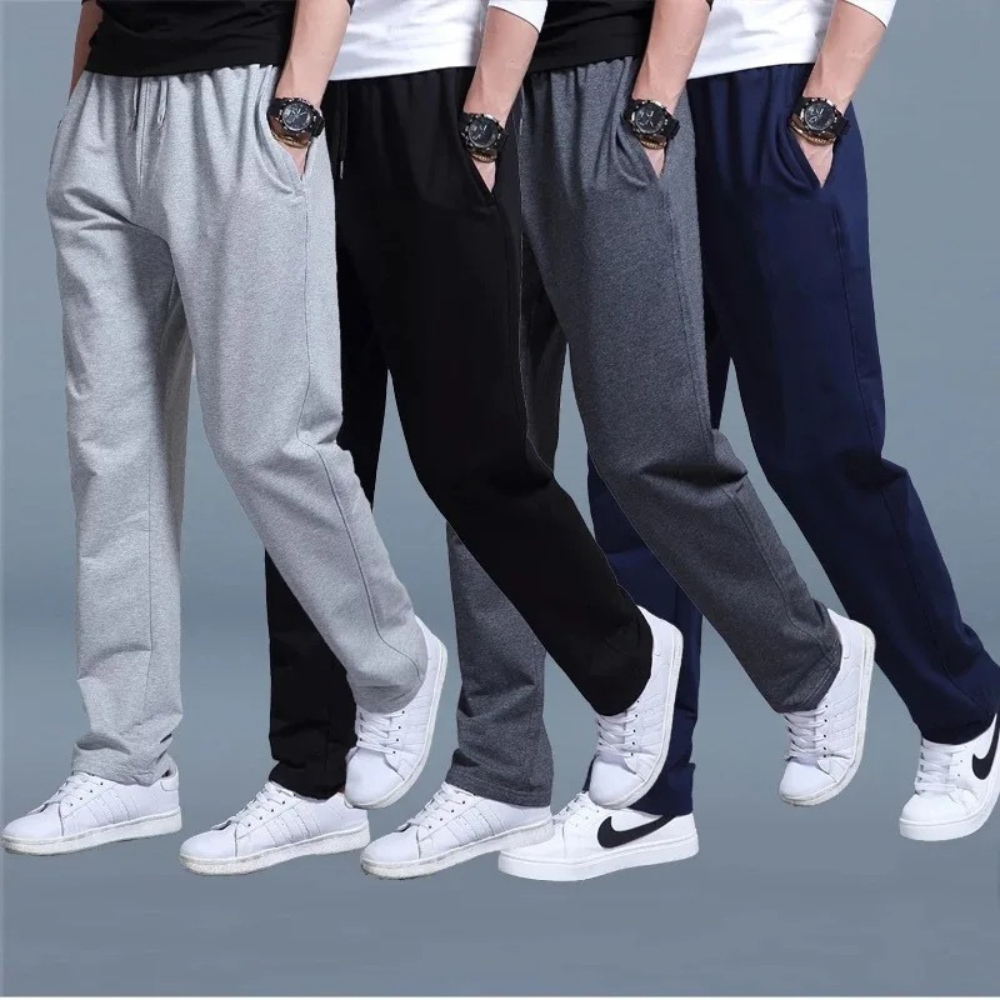 Pantalon de Jogging d'Été Léger pour Hommes avec Ceinture Réglable – Pantalon à Jambes Larges en Coton