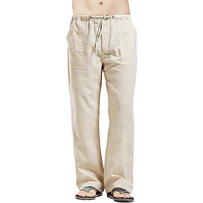 Linen Multi-Pocket Pants for Men – Casual and Breathable, Large Size
