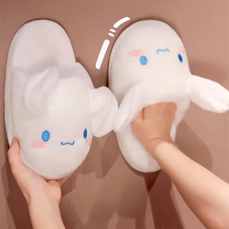 Cotton Slippers with Movable Ears for Couples – Comfortable Women's and Men's Slippers for Relaxing at Home