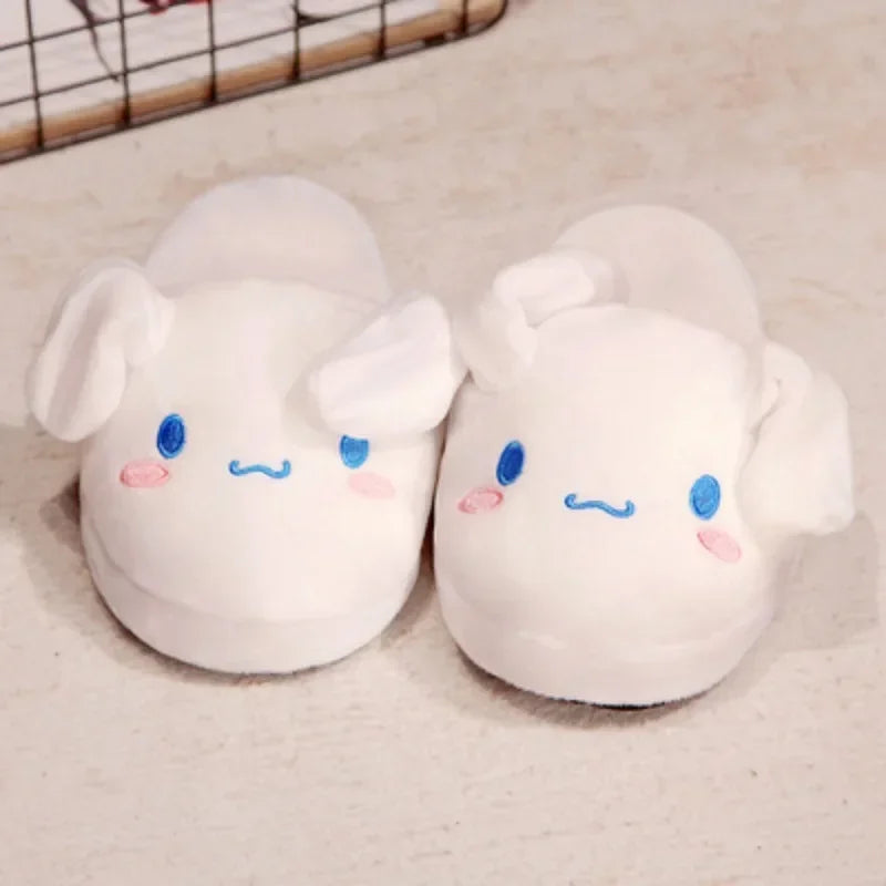 Cotton Slippers with Movable Ears for Couples – Comfortable Women's and Men's Slippers for Relaxing at Home