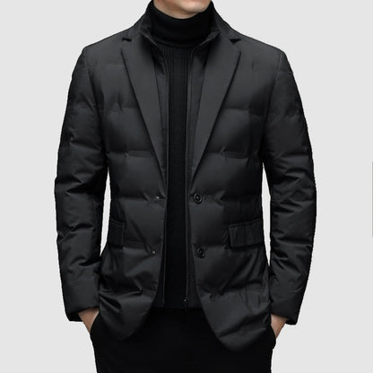 Men's Fitted and Quilted Parka – Elegant for Winter