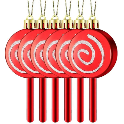 Christmas Candy Cane Pendant – Hanging Decorations for Christmas Tree, Set of 6 to 24 Pieces